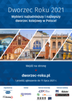 Plakat konkursu "Dworzec Roku"